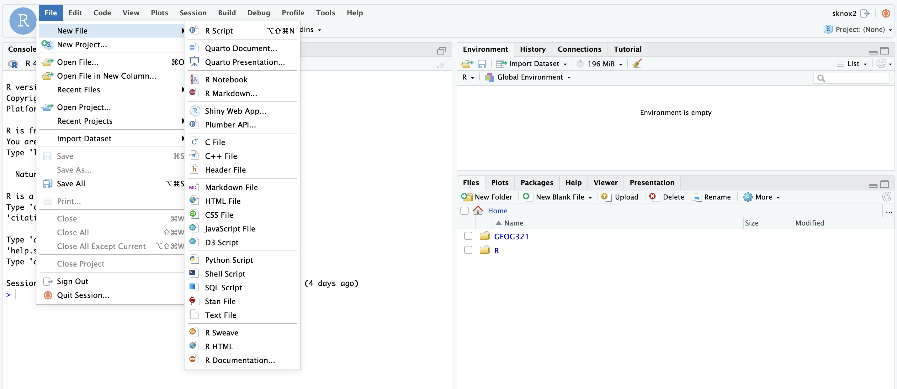 Climatic Environments RStudio Server