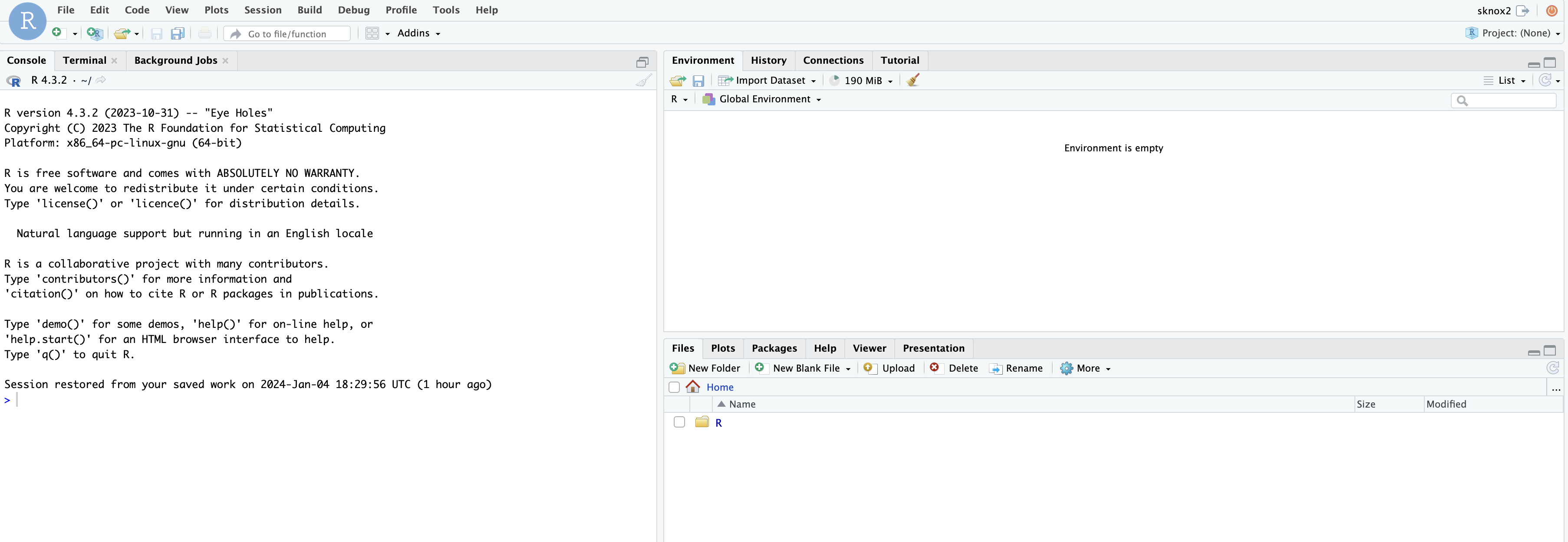 Climatic Environments RStudio Server